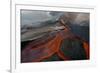 Tolbachik Volcano Erupting with Lava Flowing Down the Mountain Side-Sergey Gorshkov-Framed Photographic Print