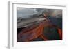 Tolbachik Volcano Erupting with Lava Flowing Down the Mountain Side-Sergey Gorshkov-Framed Photographic Print