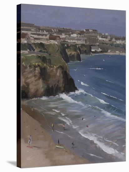 Tolcarne Beach, Early Afternoon, July-Tom Hughes-Stretched Canvas