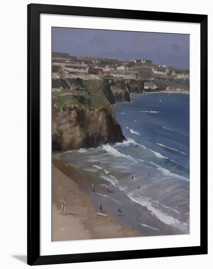 Tolcarne Beach, Early Afternoon, July-Tom Hughes-Framed Giclee Print