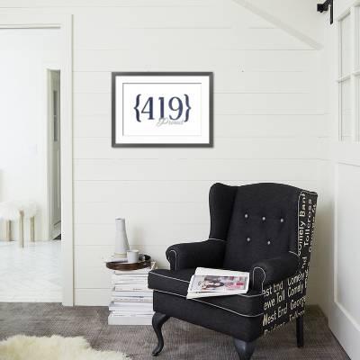 Toledo Ohio 419 Area Code Blue Posters Lantern Press Allposters Com