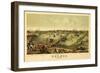 Toledo, Ohio - Panoramic Map-Lantern Press-Framed Art Print