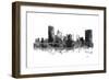 Toledo Ohio Skyline BG 1-Marlene Watson-Framed Giclee Print