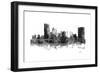 Toledo Ohio Skyline BG 1-Marlene Watson-Framed Giclee Print