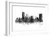 Toledo Ohio Skyline BG 1-Marlene Watson-Framed Giclee Print