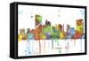 Toledo Ohio Skyline MCLR 1-Marlene Watson-Framed Stretched Canvas