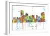 Toledo Ohio Skyline MCLR 1-Marlene Watson-Framed Giclee Print