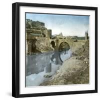 Toledo (Spain), Alcantara Bridge-Leon, Levy et Fils-Framed Photographic Print