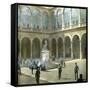 Toledo (Spain), Courtyard of the Alcazar-Leon, Levy et Fils-Framed Stretched Canvas