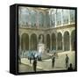 Toledo (Spain), Courtyard of the Alcazar-Leon, Levy et Fils-Framed Stretched Canvas