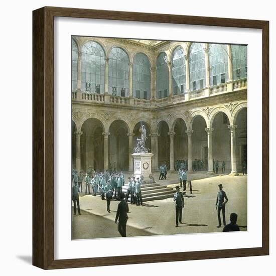 Toledo (Spain), Courtyard of the Alcazar-Leon, Levy et Fils-Framed Photographic Print