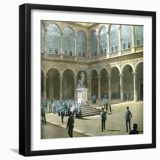 Toledo (Spain), Courtyard of the Alcazar-Leon, Levy et Fils-Framed Photographic Print