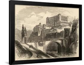 Toledo, Spain, Illustration from 'spanish Pictures' by the Rev. Samuel Manning-null-Framed Giclee Print