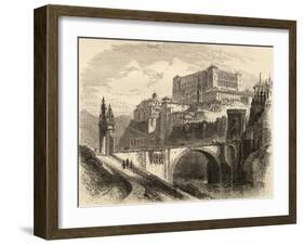 Toledo, Spain, Illustration from 'spanish Pictures' by the Rev. Samuel Manning-null-Framed Giclee Print