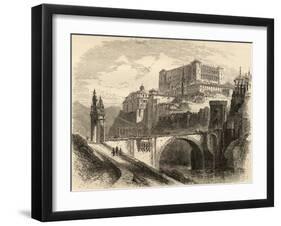 Toledo, Spain, Illustration from 'spanish Pictures' by the Rev. Samuel Manning-null-Framed Giclee Print