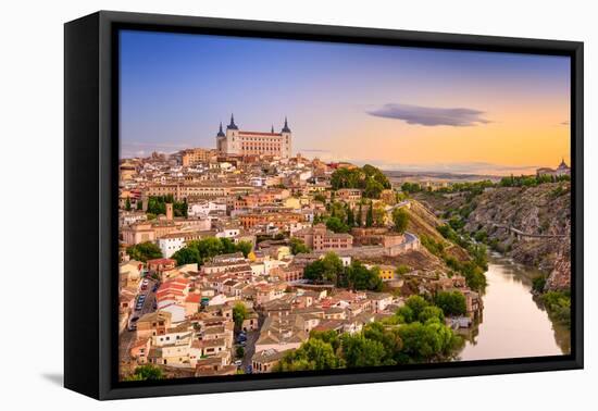 Toledo, Spain Old City over the Tagus River-Sean Pavone-Framed Stretched Canvas