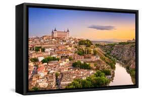 Toledo, Spain Old City over the Tagus River-Sean Pavone-Framed Stretched Canvas