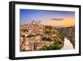 Toledo, Spain Old City over the Tagus River-Sean Pavone-Framed Photographic Print