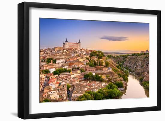 Toledo, Spain Old City over the Tagus River-Sean Pavone-Framed Photographic Print