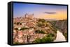 Toledo, Spain Old City over the Tagus River-Sean Pavone-Framed Stretched Canvas