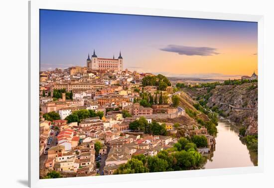 Toledo, Spain Old City over the Tagus River-Sean Pavone-Framed Photographic Print