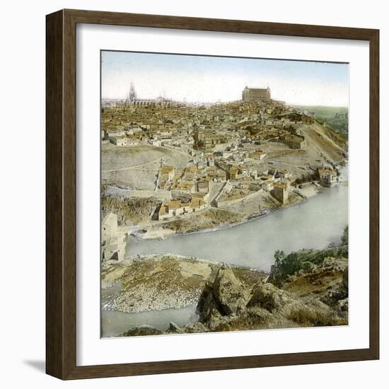 Toledo (Spain), Overview Taken of the Virgo Valley-Leon, Levy et Fils-Framed Photographic Print
