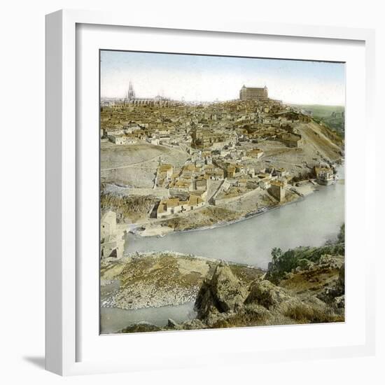 Toledo (Spain), Overview Taken of the Virgo Valley-Leon, Levy et Fils-Framed Photographic Print