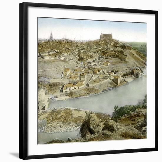 Toledo (Spain), Overview Taken of the Virgo Valley-Leon, Levy et Fils-Framed Photographic Print