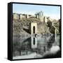 Toledo (Spain), the Banks of the Tagus River-Leon, Levy et Fils-Framed Stretched Canvas
