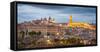 Toledo, Spain Town Skyline at Dusk at the Cathedral-Sean Pavone-Framed Stretched Canvas