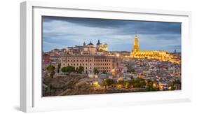 Toledo, Spain Town Skyline at Dusk at the Cathedral-Sean Pavone-Framed Photographic Print