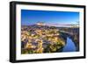 Toledo, Spain Town Skyline on the Tagus River at Dawn-Sean Pavone-Framed Photographic Print