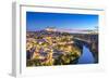 Toledo, Spain Town Skyline on the Tagus River at Dawn-Sean Pavone-Framed Photographic Print