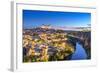 Toledo, Spain Town Skyline on the Tagus River at Dawn-Sean Pavone-Framed Photographic Print