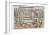 Toledo. Spanish City. Engraving. 15Th Century.-Tarker-Framed Giclee Print