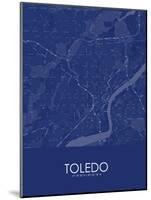 Toledo, United States of America Blue Map-null-Mounted Poster