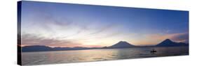 Toliman, Atitlan and San Pedro Volcanoes, Lake Atitlan, Guatemala-Michele Falzone-Stretched Canvas