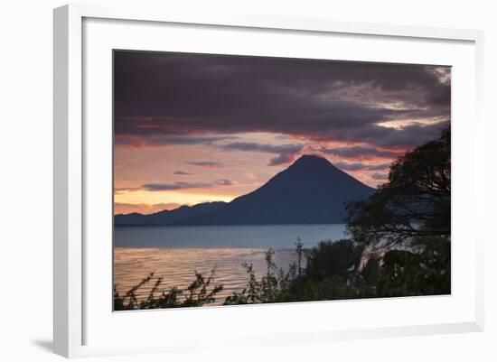 Toliman Volcano and Lago De Atitlan (Lake Atitlan), San Juan La Laguna, Guatemala-Michael DeFreitas-Framed Photographic Print