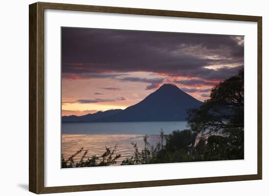 Toliman Volcano and Lago De Atitlan (Lake Atitlan), San Juan La Laguna, Guatemala-Michael DeFreitas-Framed Photographic Print