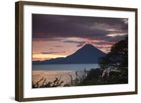 Toliman Volcano and Lago De Atitlan (Lake Atitlan), San Juan La Laguna, Guatemala-Michael DeFreitas-Framed Photographic Print