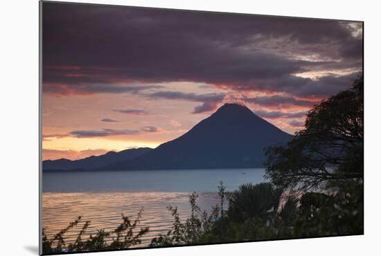 Toliman Volcano and Lago De Atitlan (Lake Atitlan), San Juan La Laguna, Guatemala-Michael DeFreitas-Mounted Photographic Print