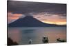 Toliman Volcano and Lago De Atitlan (Lake Atitlan), San Juan La Laguna, Guatemala-Michael DeFreitas-Stretched Canvas