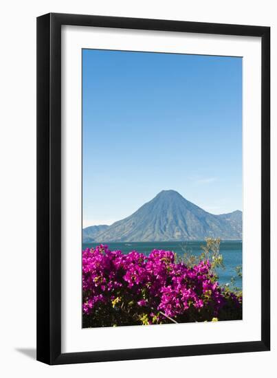 Toliman Volcano and Lago De Atitlan (Lake Atitlan), San Juan La Laguna, Guatemala-Michael DeFreitas-Framed Photographic Print