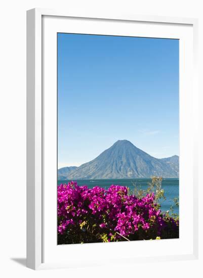 Toliman Volcano and Lago De Atitlan (Lake Atitlan), San Juan La Laguna, Guatemala-Michael DeFreitas-Framed Photographic Print