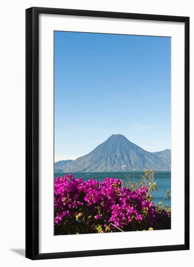 Toliman Volcano and Lago De Atitlan (Lake Atitlan), San Juan La Laguna, Guatemala-Michael DeFreitas-Framed Photographic Print