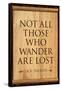 Tolkien Not All Those Who Wander are Lost Literature-null-Framed Stretched Canvas