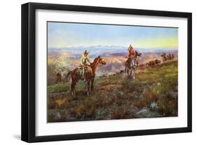 Toll Collectors-Charles Marion Russell-Framed Art Print