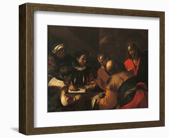 Toll of the Coin, (Tax Collectors, St. Peter with a Fish, and Jesus), 1640-Mattia Preti-Framed Art Print