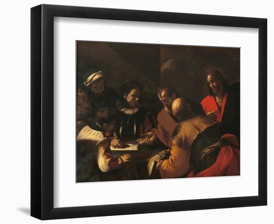 Toll of the Coin, (Tax Collectors, St. Peter with a Fish, and Jesus), 1640-Mattia Preti-Framed Art Print