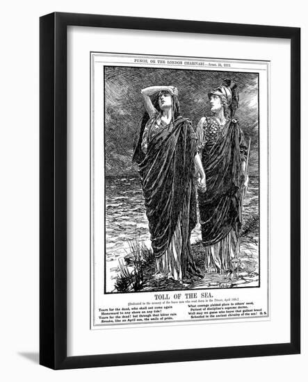 Toll of the Sea, the Sinking of the Titanic, 1912-null-Framed Giclee Print